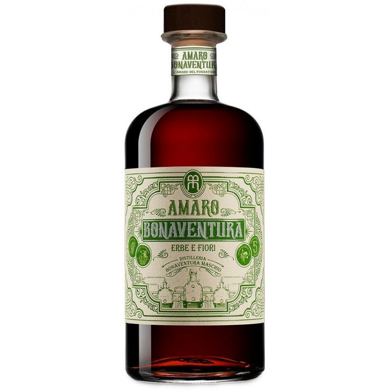 Amaro Bonaventura Maschio Erbe e Fiori 70 cl in bottiglia di vetro a perdere VAP
