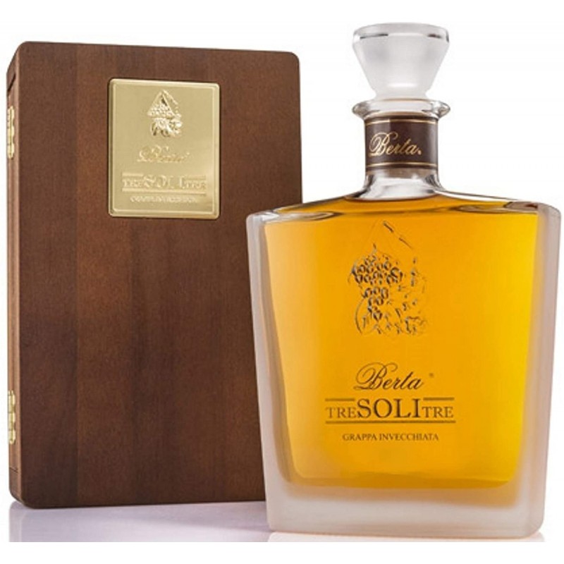 Grappa Invecchiata Berta Tre Soli 70 cl in cassetta di legno