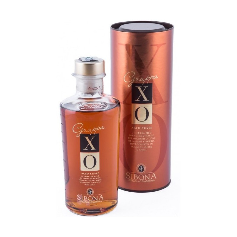Grappa Sibona Extra Old 50 cl astuccio a cilindro XO