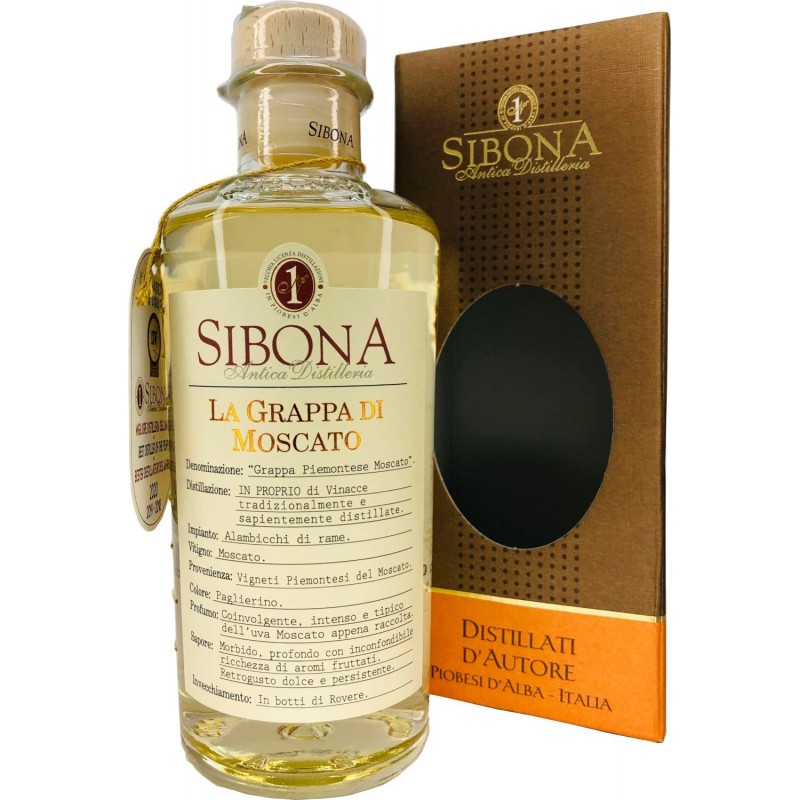 Grappa Sibona Moscato 50 cl astuccio regalo