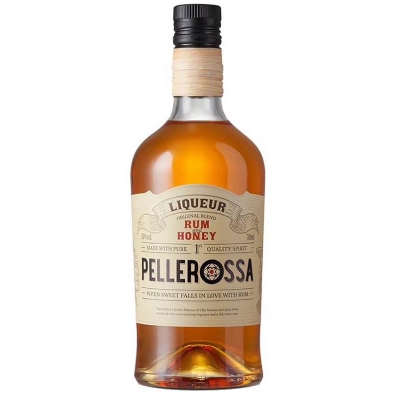 Rum Pellerossa 70 cl, Marzadro, rum e miele, 30%