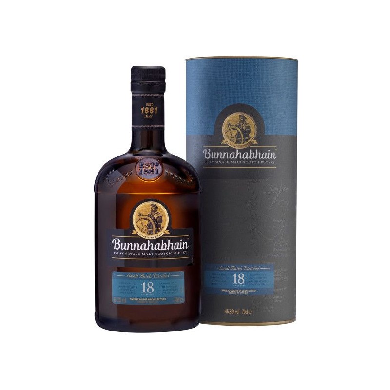 Whisky Bunnahabhain 18 years 70 cl cilindro regalo