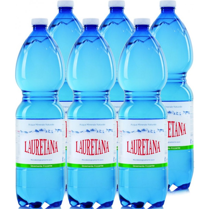 Acqua Lauretana 1,5 L x 6 bt leggermente frizzante in plastica PET