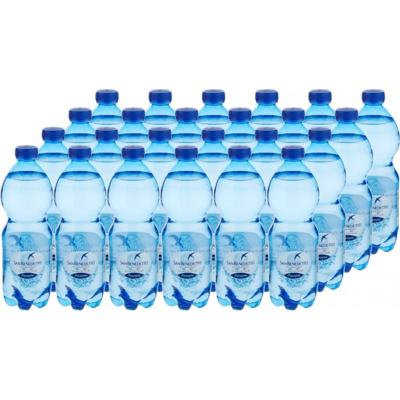 Acqua San Benedetto 50 cl x 24 bt *** FRIZZANTE *** in plastica Fonte Primavera PET