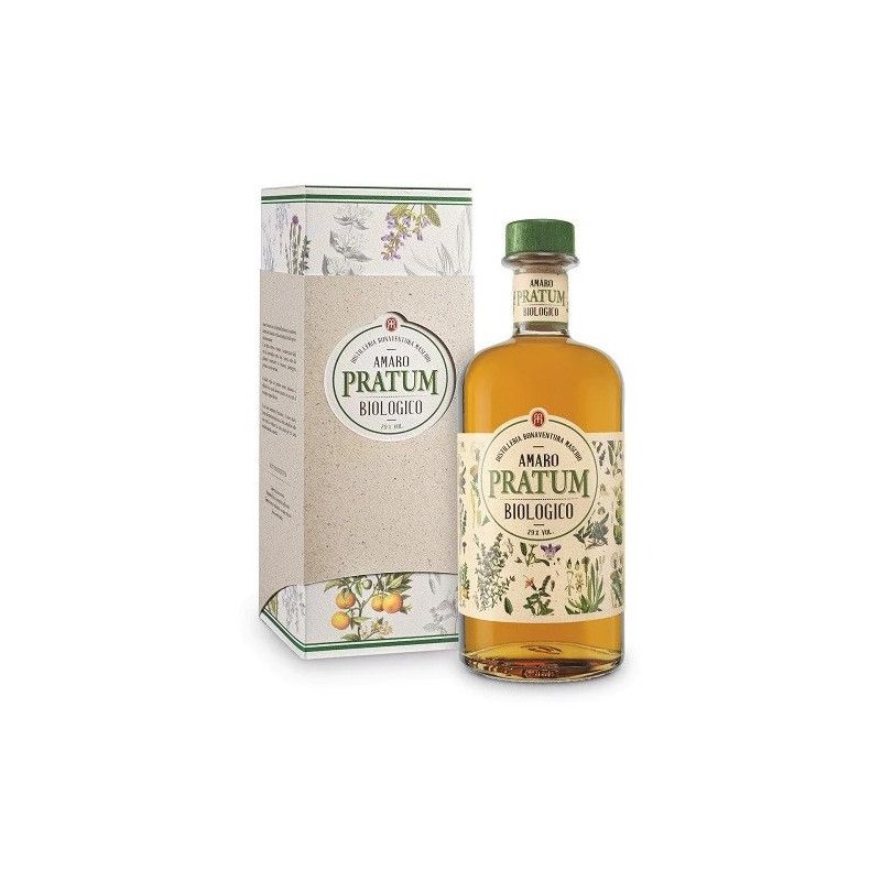 Amaro Pratum biologico 70 cl Bonaventura Maschio in bottiglia di vetro a perdere VAP