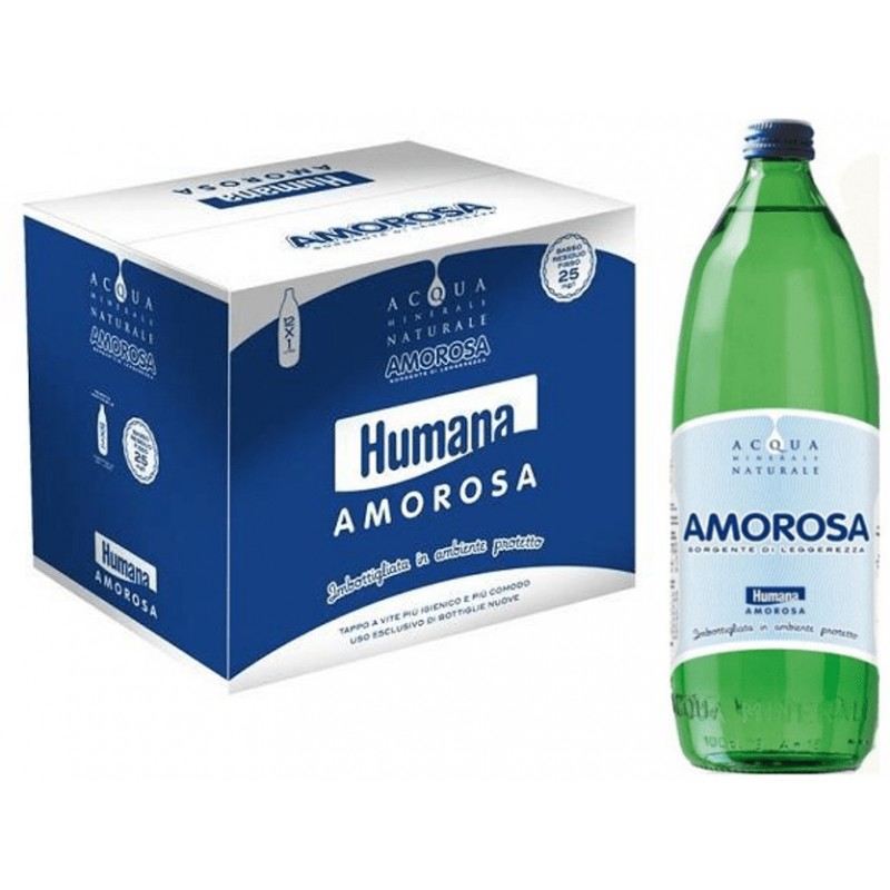 Acqua Amorosa Humana 1 L x 6 bt naturale in vetro a perdere con tappo a  vite VAP