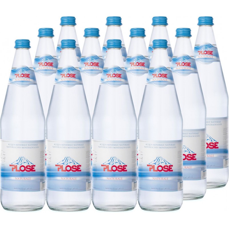 Acqua Plose 1 L x 12 bt naturale in vetro a rendere con tappo a vite VAR