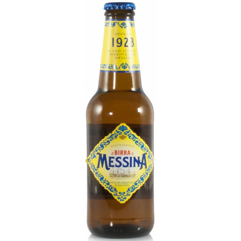 Birra Messina 33 cl classica, lager, in bottiglietta di vetro