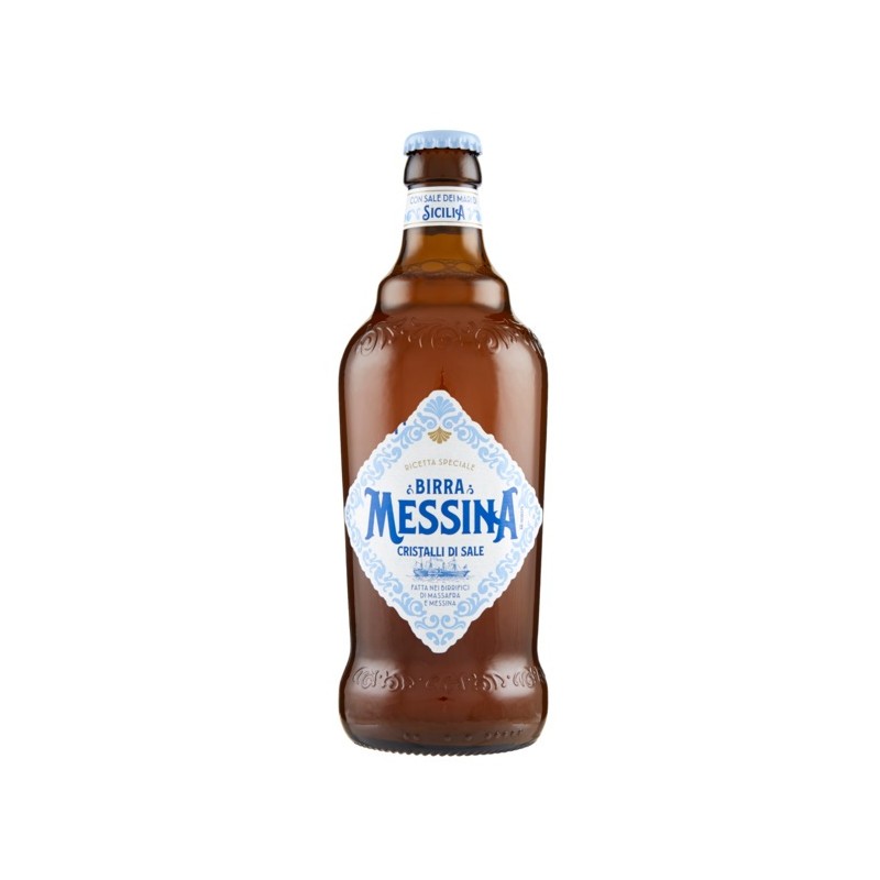 Birra Messina Cristalli di Sale 50 cl, lager, non filtrata, in bottiglietta di vetro