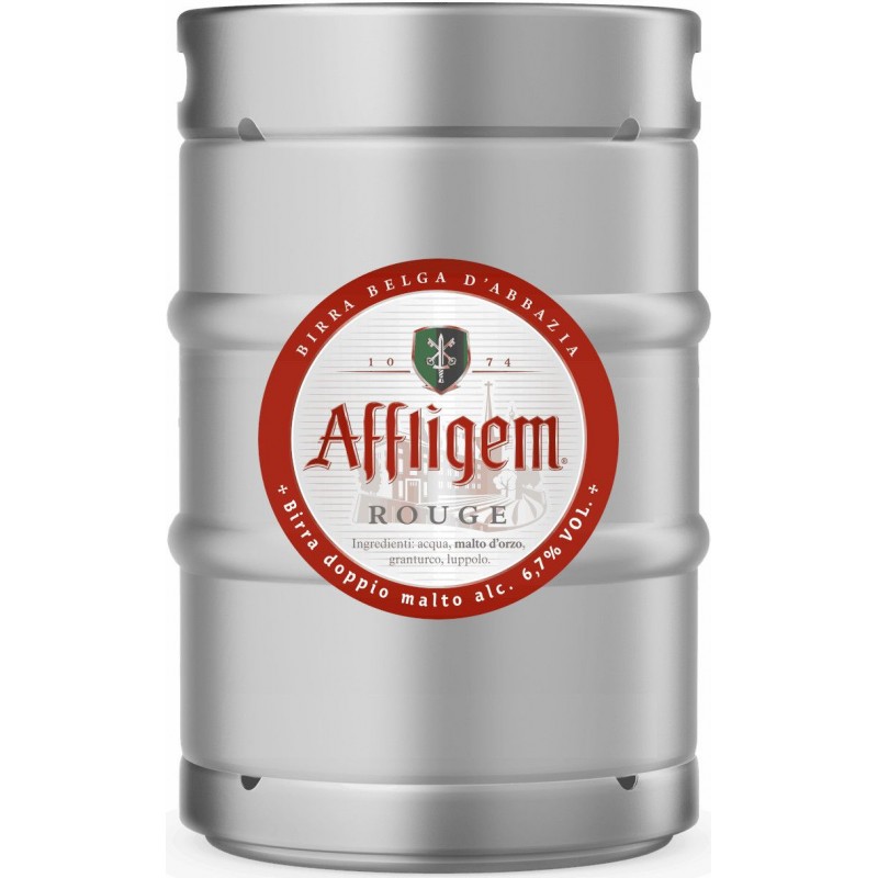 Fusto birra Affligem Rouge 20 lt, ambrata, doppio malto, d'abbazia, attacco a baionetta, VAR