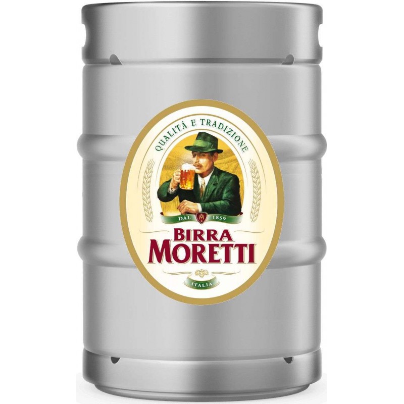 Fusto birra Moretti 30 lt, attacco a baionetta, VAR