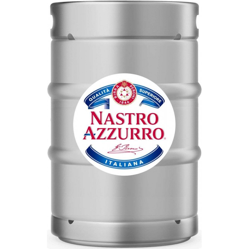 Fusto birra Nastro Azzurro 30 lt Peroni vuoto a rendere VAR, attacco a baionetta