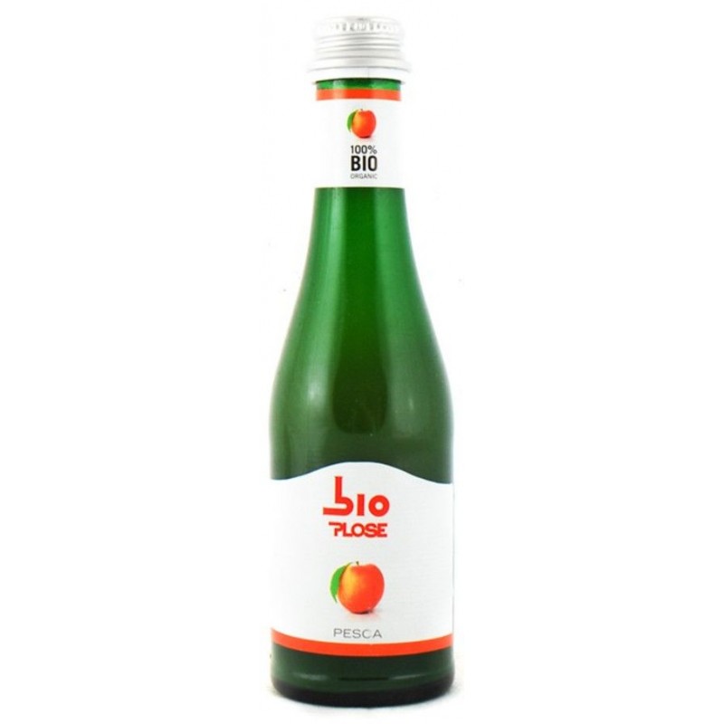 Succo di frutta biologico Plose Pesca 200 ml in bottiglietta di vetro a perdere VAP