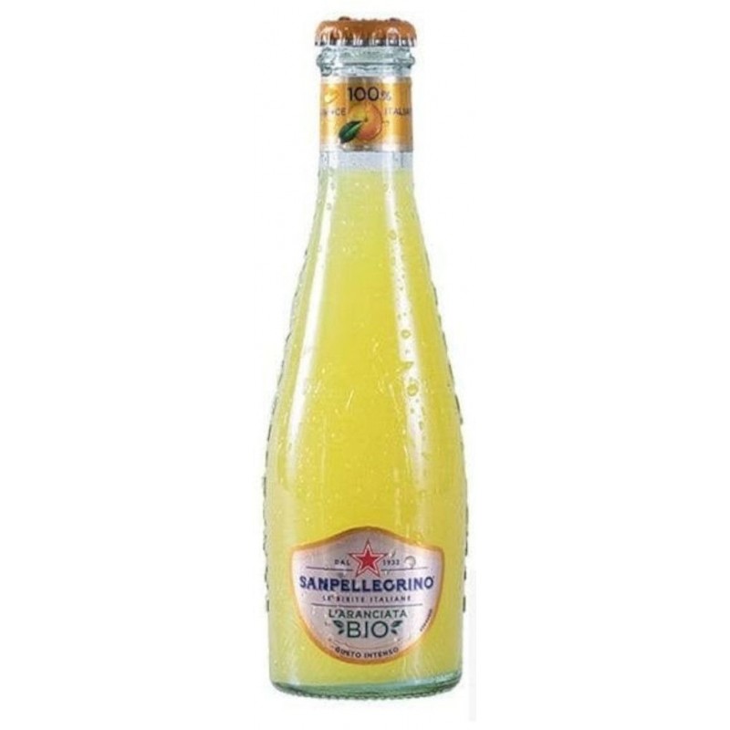 Aranciata dolce Sanpellegrino BIO 20 cl in bottiglietta di vetro a perdere VAP
