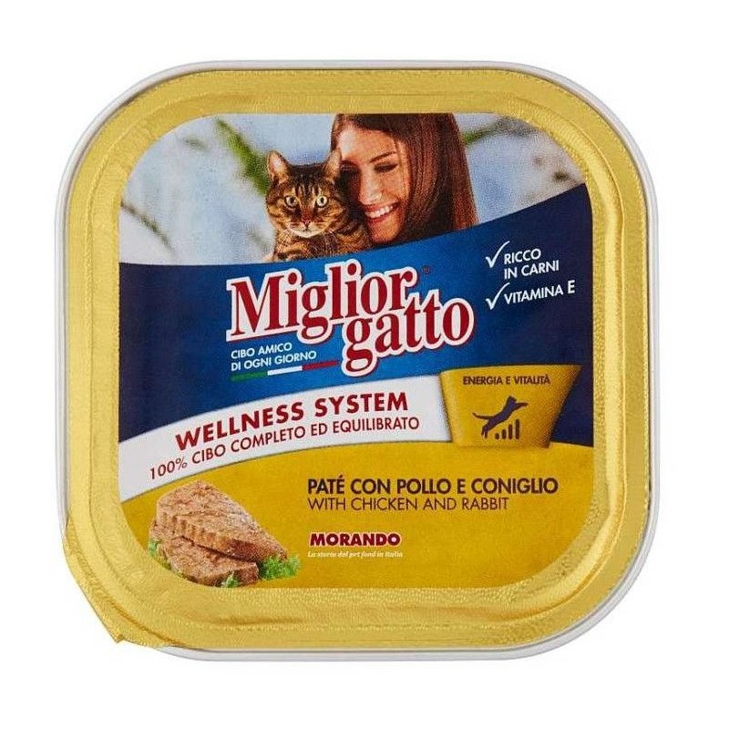 Miglior Gatto Morando Patè con pollo e coniglio 100 g vaschetta