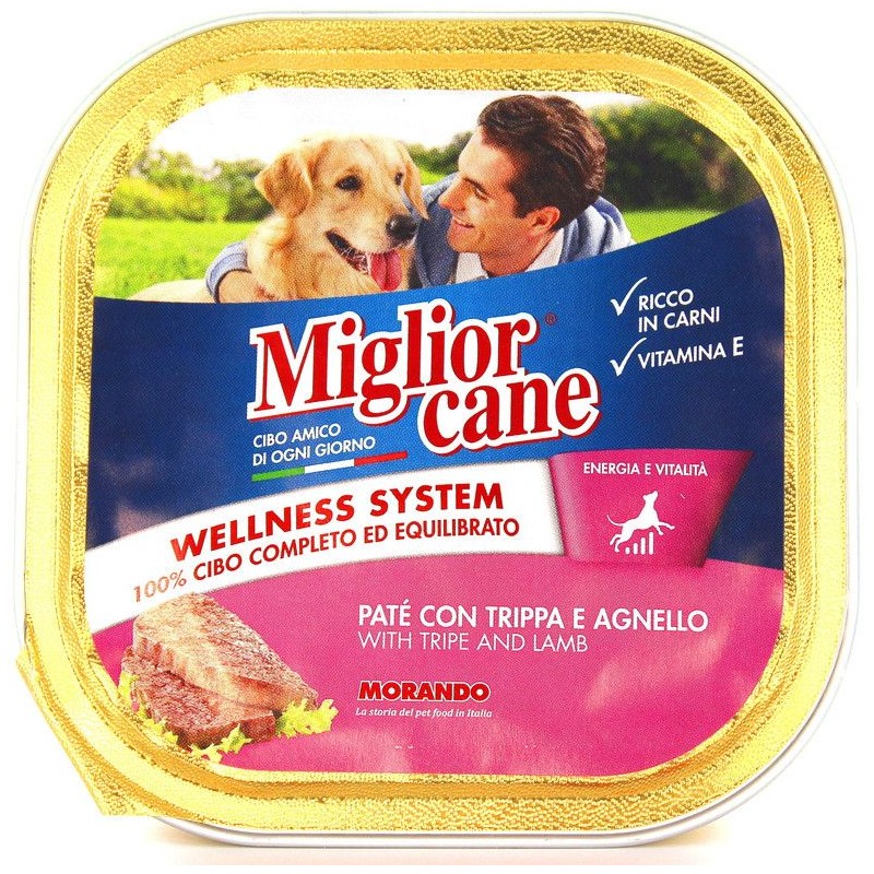 Vaschette cani Miglior Cane 300 g patè con trippa e agnello