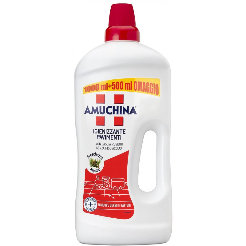Detersivo pavimenti Amuchina 1,5 L igienizzante freschezza alpina