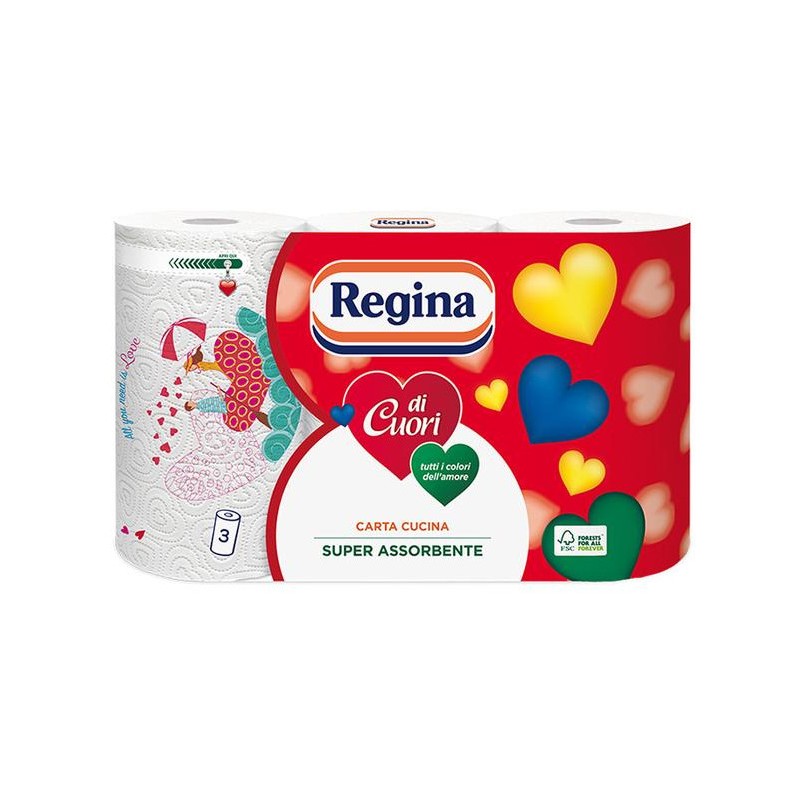 Asciugoni Regina regina di cuori 3 rotoli