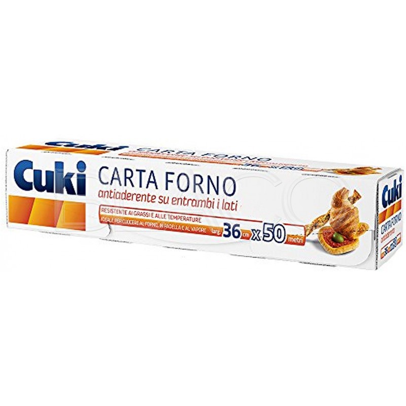 Carta forno Cuki Professional 50 metri h 36 cm antiaderente su entrambi i lati