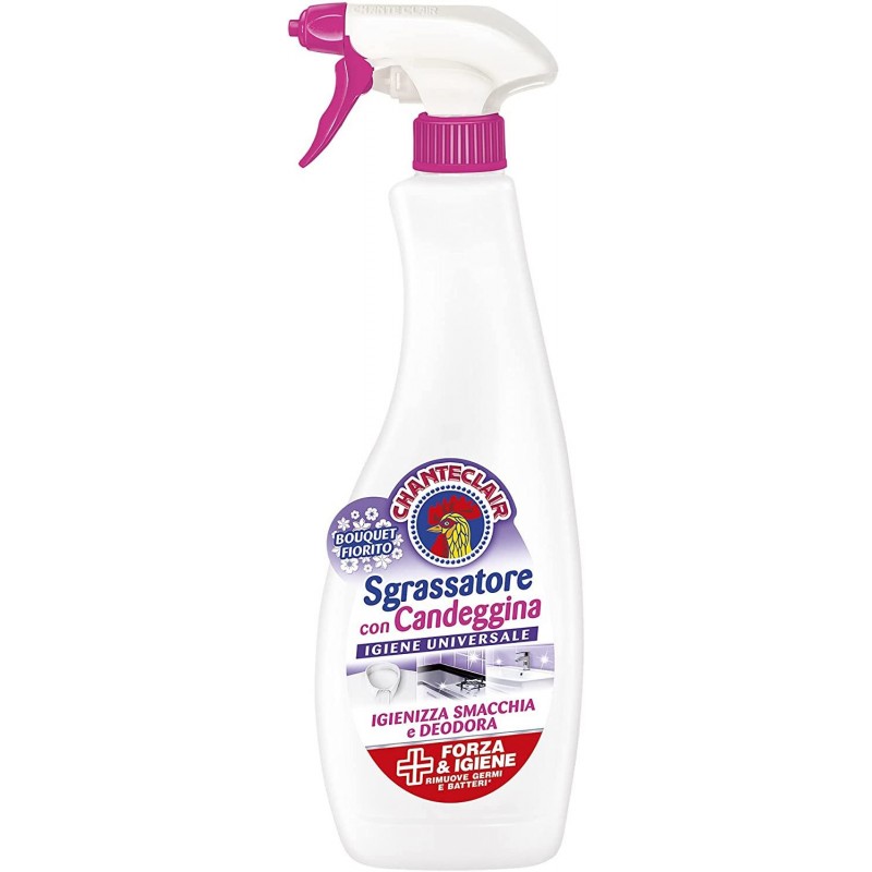 Sgrassatore con candeggina Chanteclair 625 ml bouquet di fiori, igienizzante