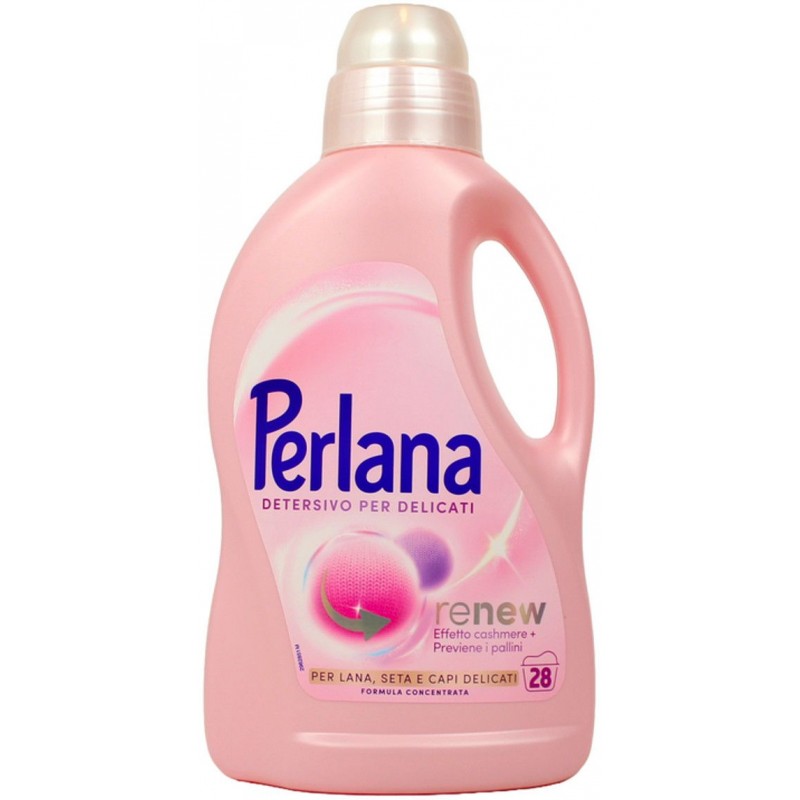Detersivo lavatrice Perlana 1,40 L capi in lana, 28 lavaggi, Renew rosa