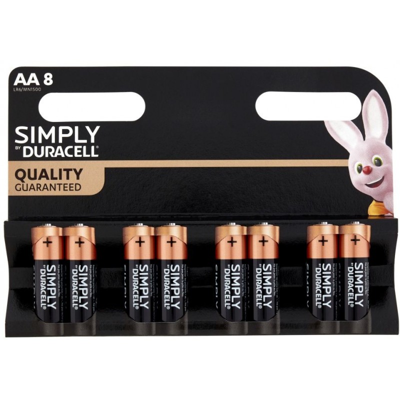 Batterie stilo AA Duracell Simply 8 pz