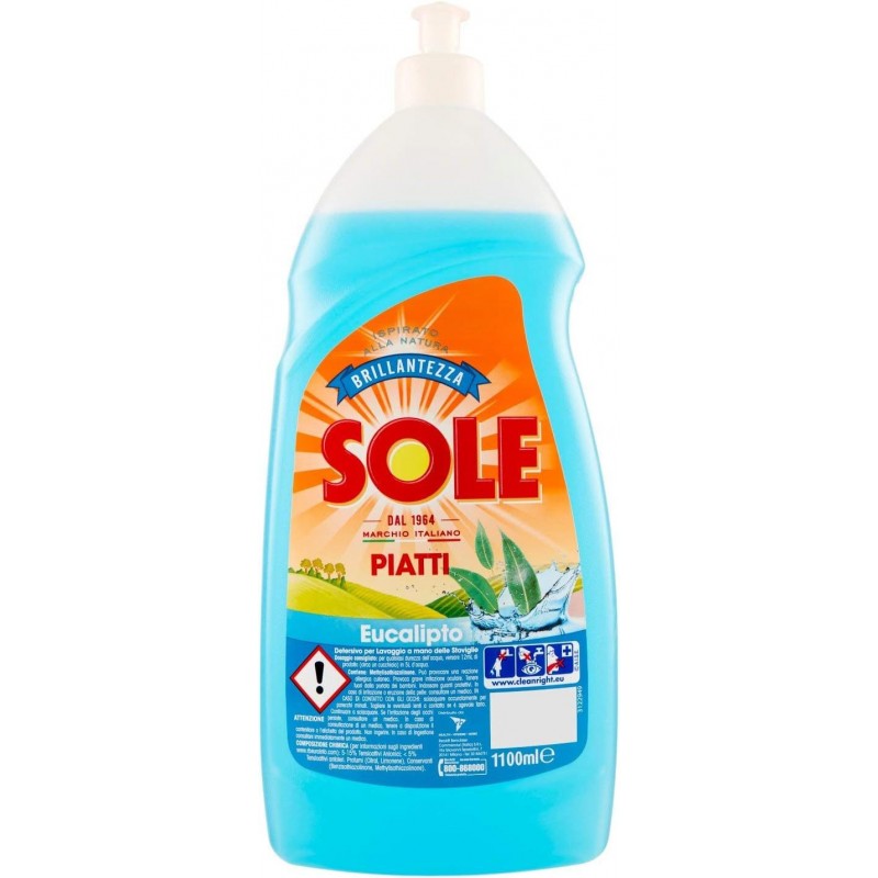 Detergente piatti Sole Eucalipto 1100 ml brillantezza
