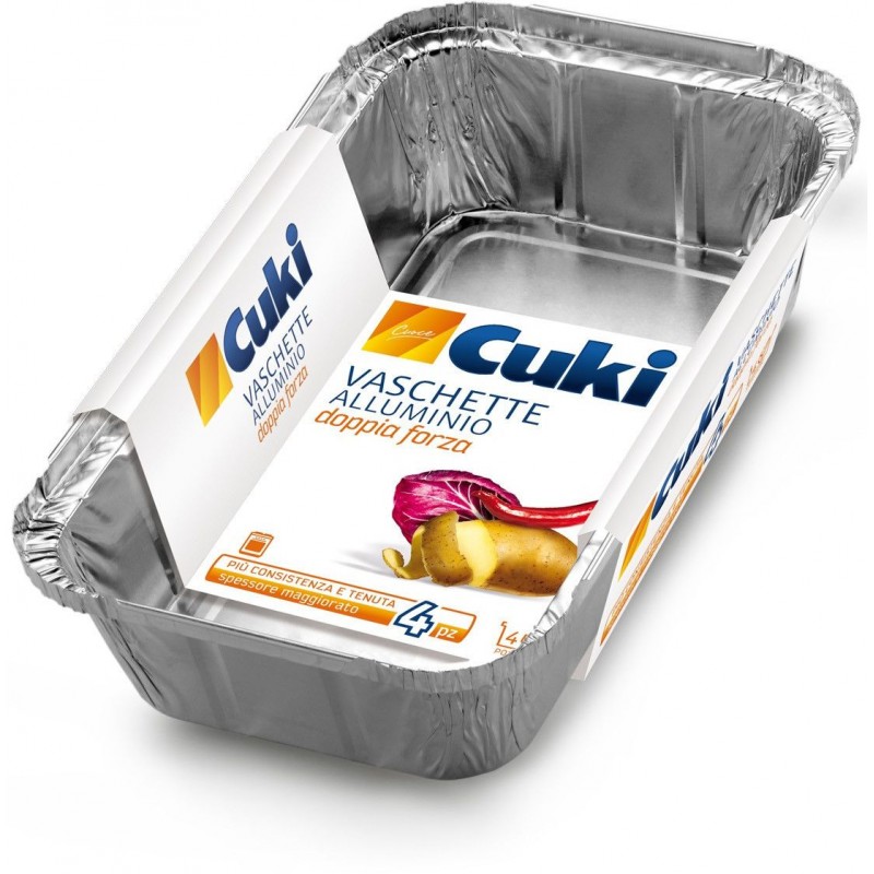 Vaschette Alluminio Cuki 4 porzioni 4 pz R78