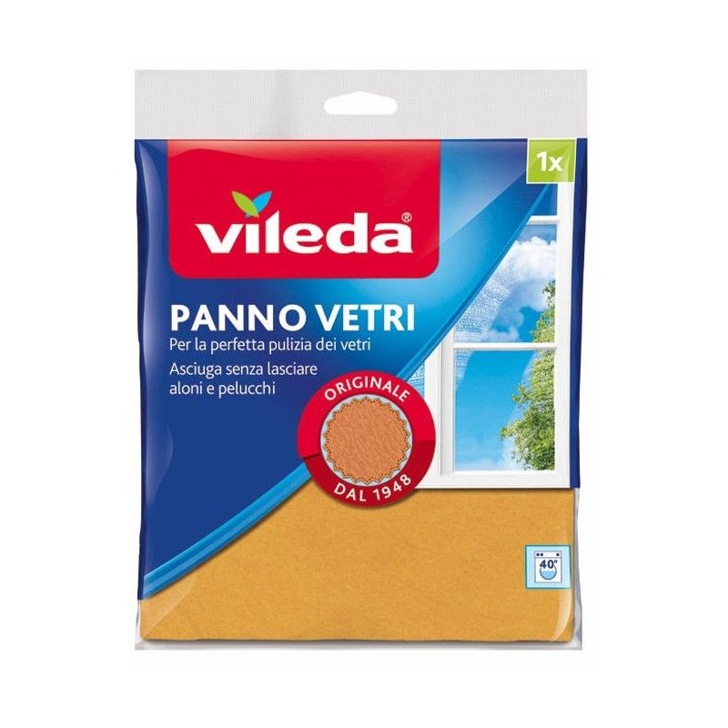 Panno vetri Vileda 36x40 asciuga senza lasciare aloni o pelucchi