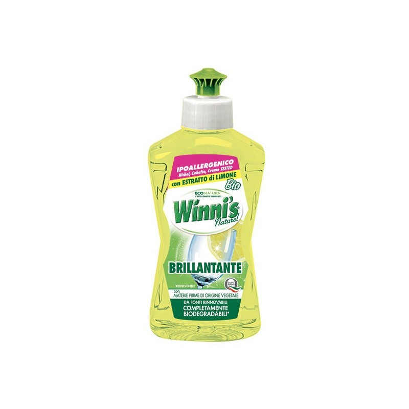 Brillantante lavastoviglie Winni's Naturel 250 ml con estratto di limone