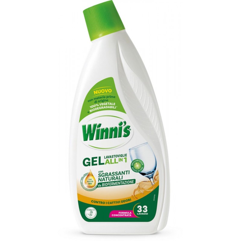 Detersivo lavastoviglie gel Winni's Naturel 561 ml 33 misurini regolare