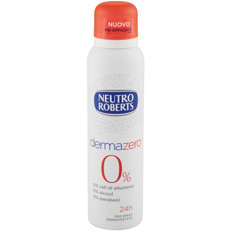 Deodorante Neutro Roberts 150 ml spray DermaZero 0% sali di alluminio, 0% parabeni, 0% alcool