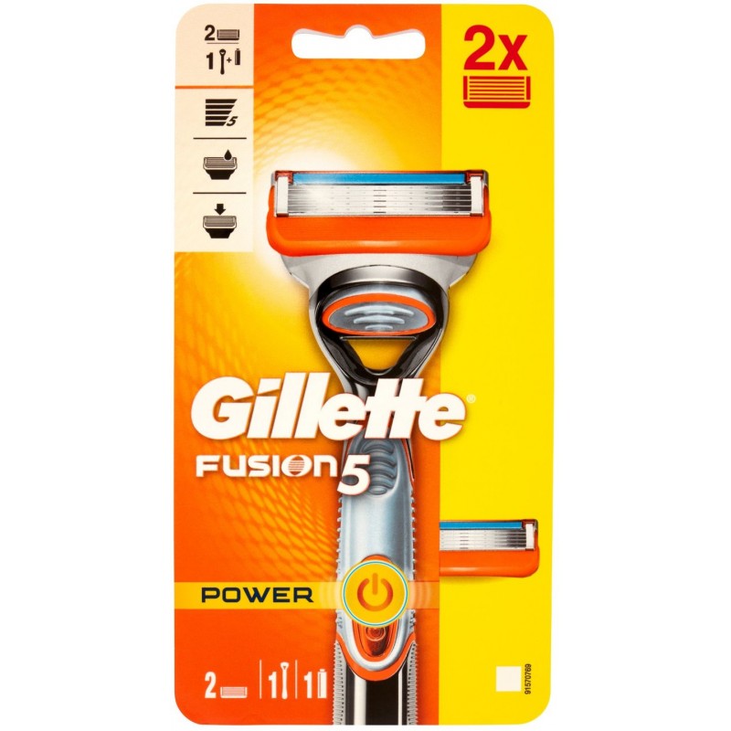 Rasoio da barba Gillette Fusion5 Power +2 lamette