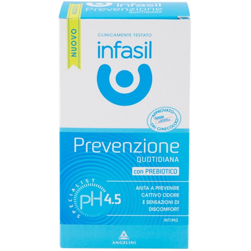 Sapone intimo Infasil 200 ml prevenzione quotidiana con prebiotico pH 4.5