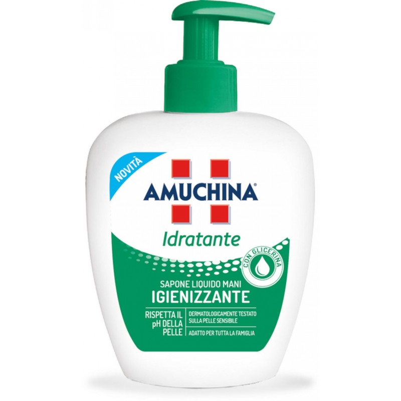 Sapone liquido mani Amuchina igienizzante idratante 250 ml completo