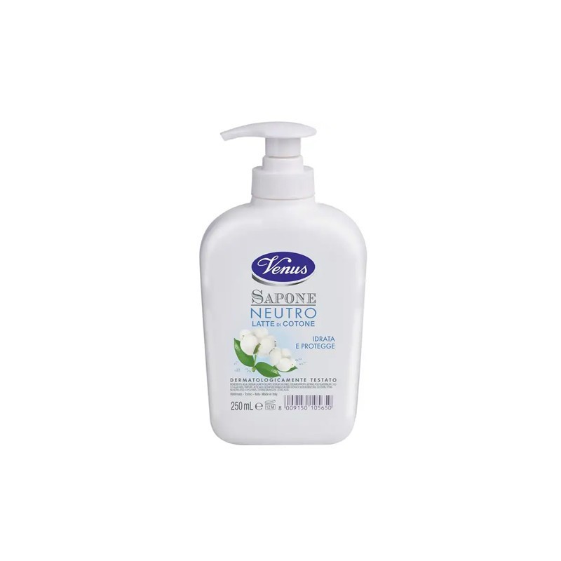 Sapone mani Venus 250 ml neutro latte di cotone