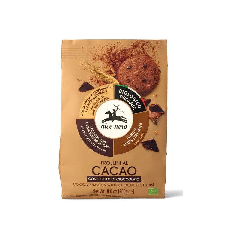 Alce Nero Frollini cacao con gocce cioccolato biologico 300 g