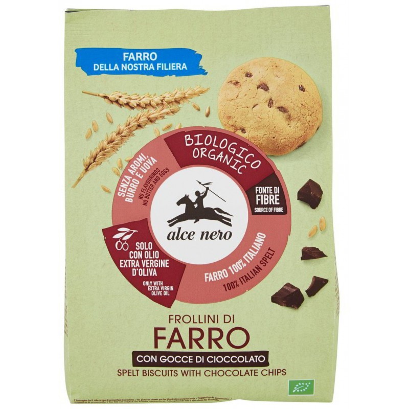 Alce Nero Frollini farro con gocce cioccolato biologico 300 g