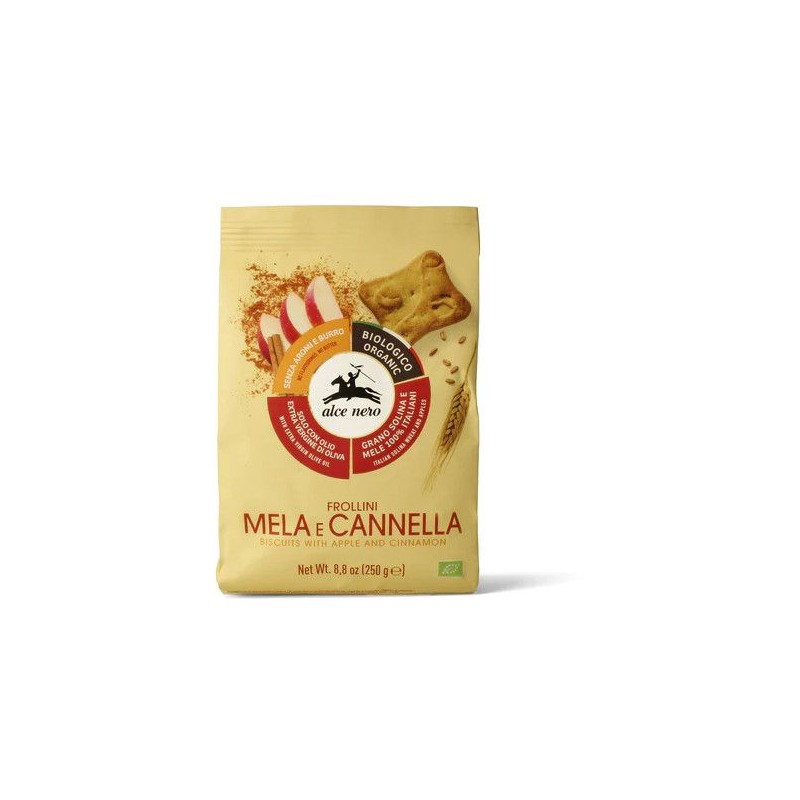 Alce Nero Frollini mela e cannella biologico 250 g