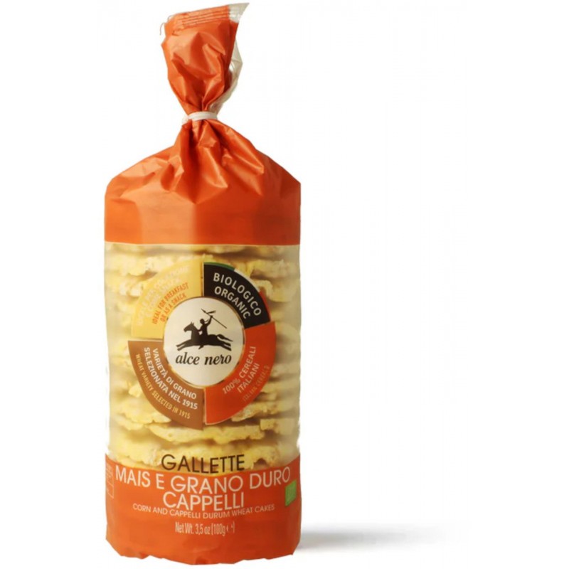 Alce Nero Gallette mais e grano duro Cappelli biologico 100 g