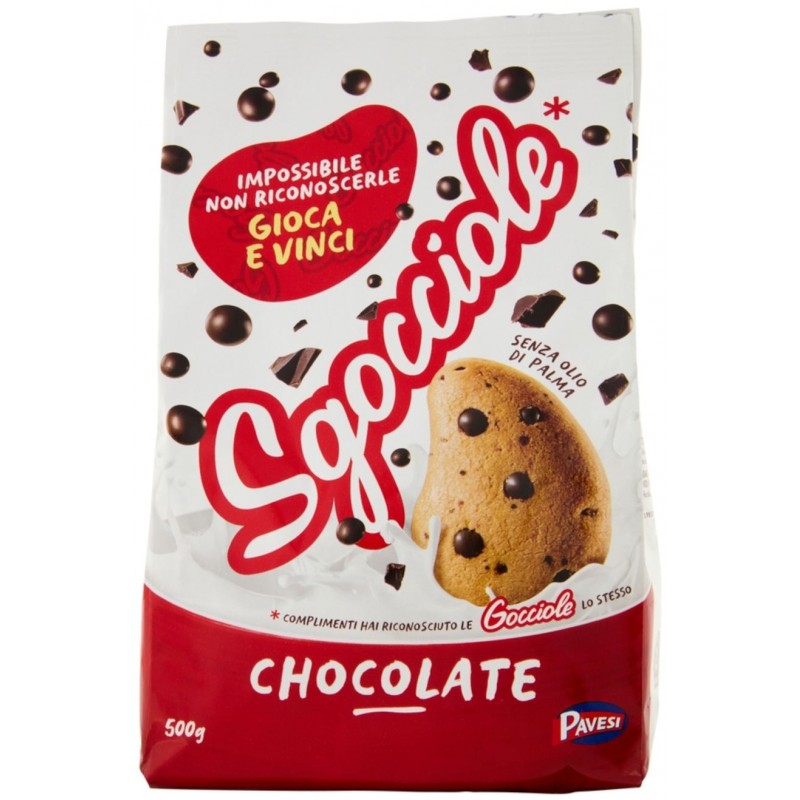 Biscotti Pavesi Gocciole 500 g chocolate cioccolato