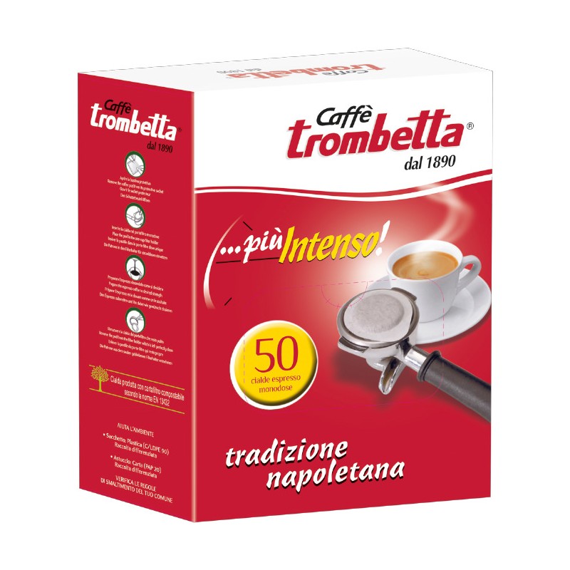 Caffè in cialde Trombetta piu' intenso pz.50