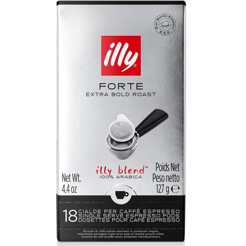 Caffè in cialde illy 18 pz nero forte 100% arabica