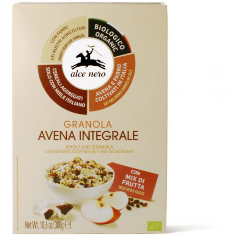 Cereali Alce Nero Granola avena integrale con mix frutta 300 g biologico
