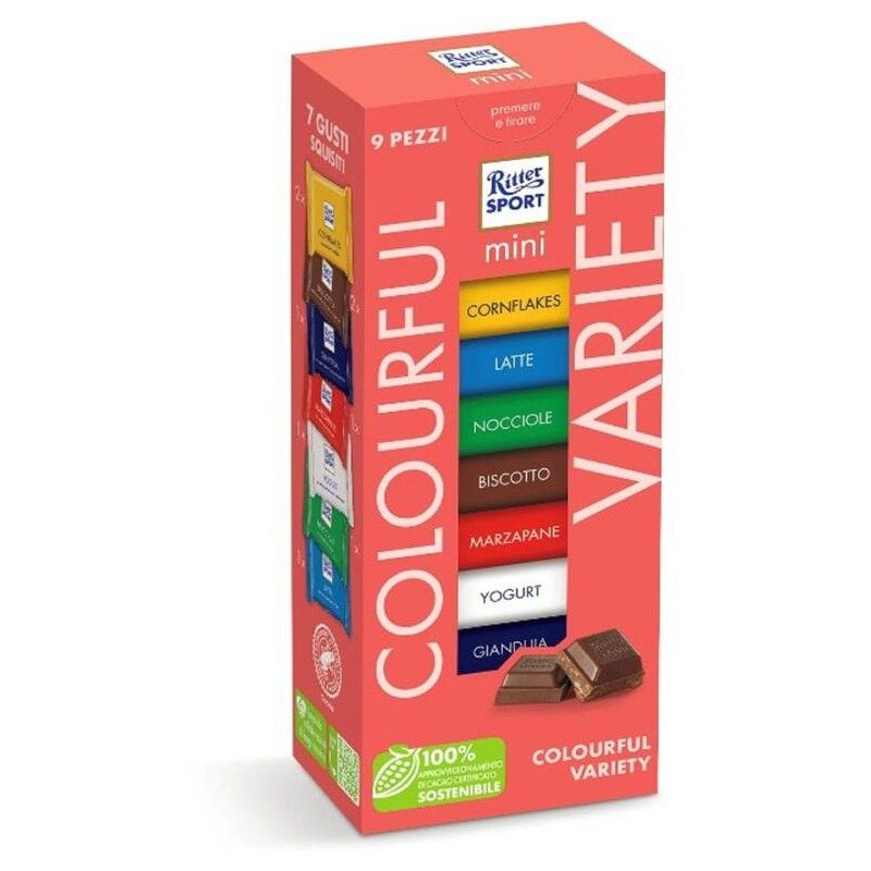 Cioccolata Ritter Sport Mini assortiti 150 g Colourful Variety