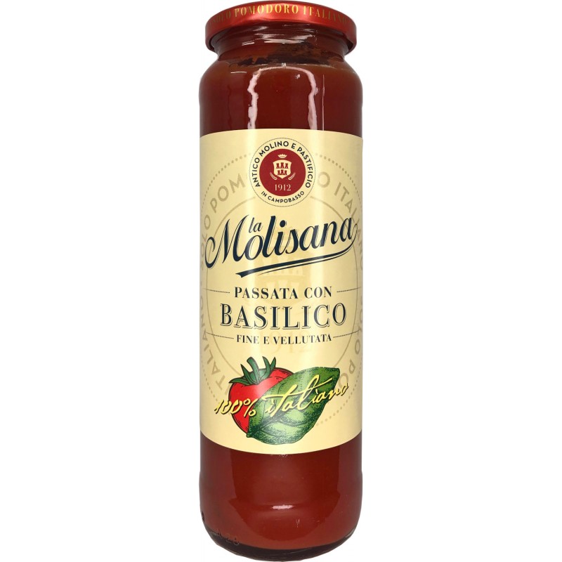 Passata di pomodoro con basilico La Molisana 690 g fine e vellutata 100%  italiano