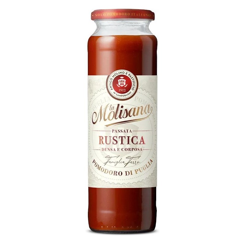 Passata di pomodoro rustica La Molisana 690 g densa e corposa 100% italiano