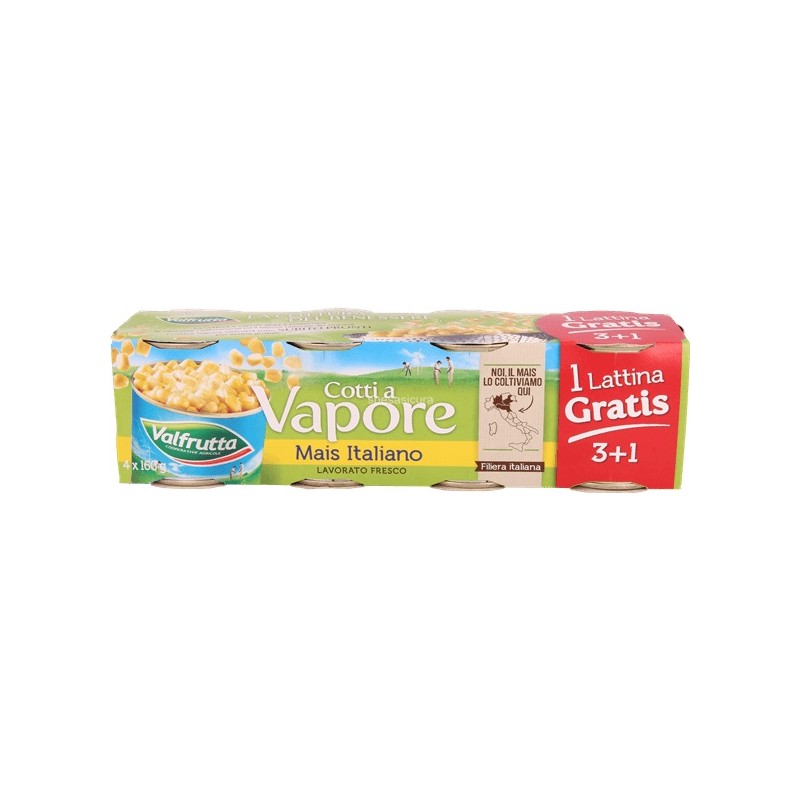 Mais Valfrutta italiano cotto a vapore 160 g x 4 monodose