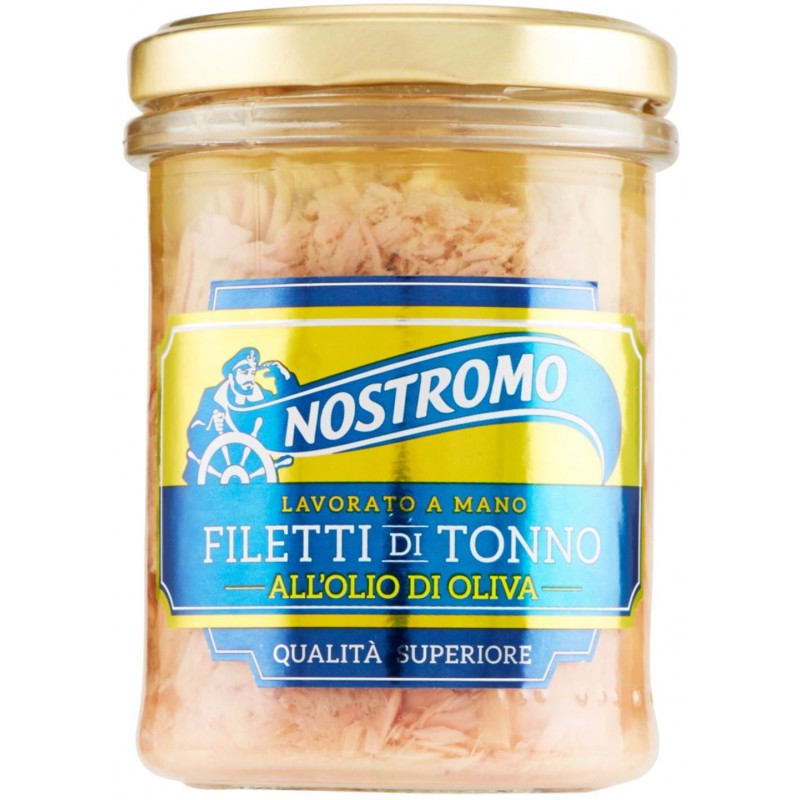 Tonno Nostromo 180 g a filetti, in olio d'oliva, in vetro