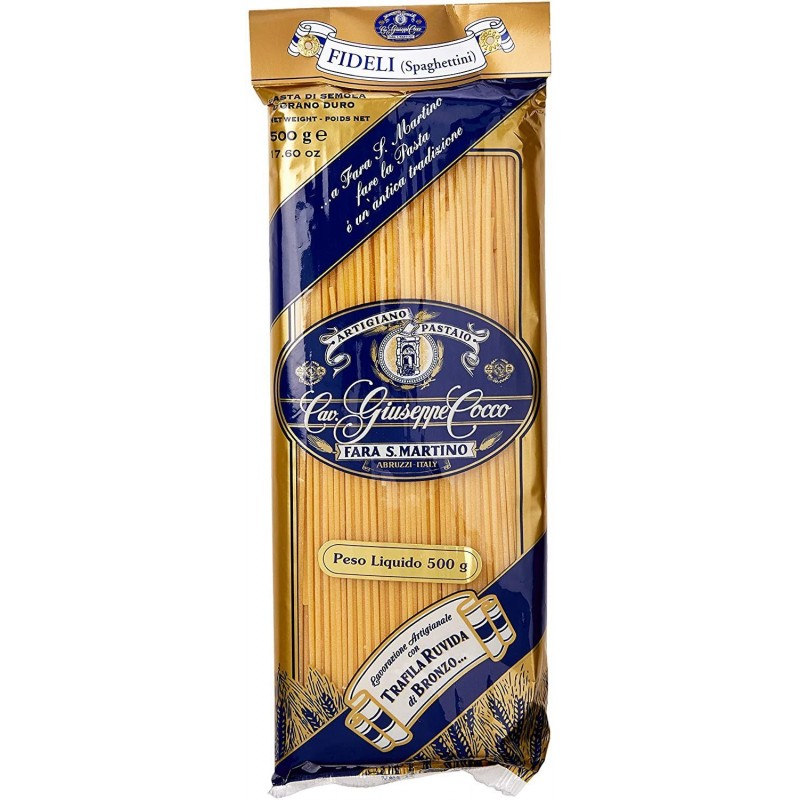 Fideli semola Pastificio Cocco 500 gr spaghettini pasta artigianale